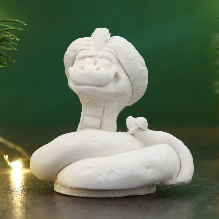 Новый год. Символ 2025. Фигура для раскраски  Новый год. Символ 2025. Фигура для раскраски "Змея Орион" 5х5х6см