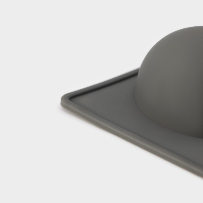 Форма для выпечки Доляна «Яйца», силикон, 27,5×16,5×3 см, 8 ячеек, 6,3×4,4 см, цвет серый