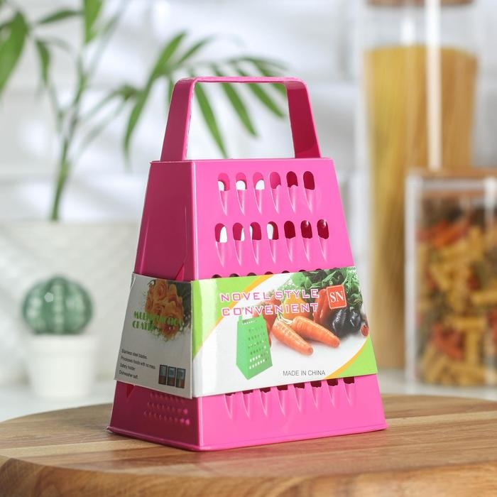 Тёрка четырёхгранная «Яркость цвета», 16 см, цвет МИКС Тёрка четырёхгранная «Яркость цвета», 16 см, цвет МИКС