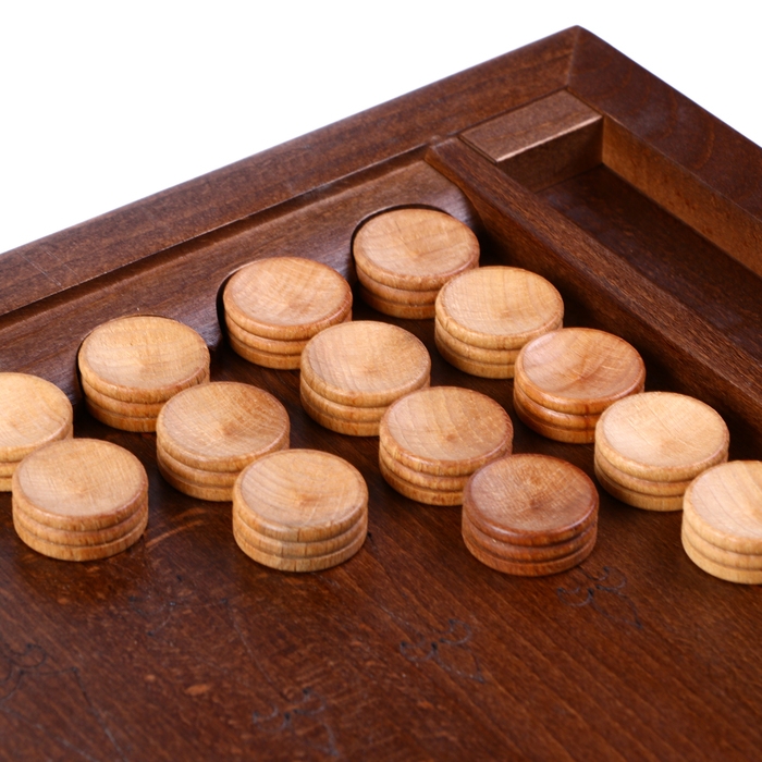 Нарды деревянные большие, резные, настольная игра  Нарды деревянные большие, резные, настольная игра "Москва", бук, патина, 50 x 59 см