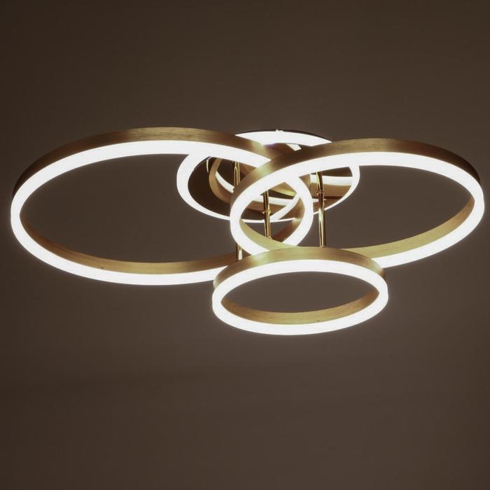 Люстра с ПДУ 1342/3 LED 160Вт 3000-6000К золото 77х55х20 см BayerLux