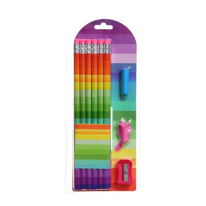 Набор карандашей 12 штук+1 штука, обучающий тренажер для исправления техники письма+точилка Набор карандашей 12 штук+1 штука, обучающий тренажер для исправления техники письма+точилка