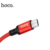 Кабель Hoco X14, 2 А, USB - micro USB, 2 м, черно-красный