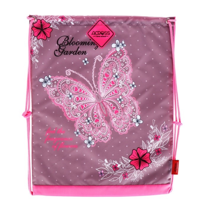 Рюкзак школьный 40х33х15см, эргономичная спинка, Across 410, серый/розовый Рюкзак школьный 40х33х15см, эргономичная спинка, Across 410, серый/розовый