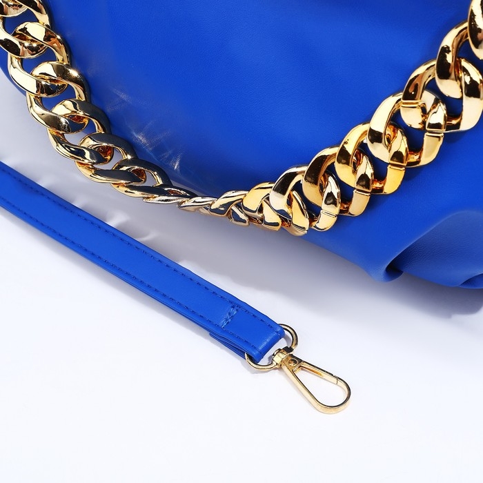 Сумка-багет на молнии, цвет синий Сумка-багет на молнии, цвет синий