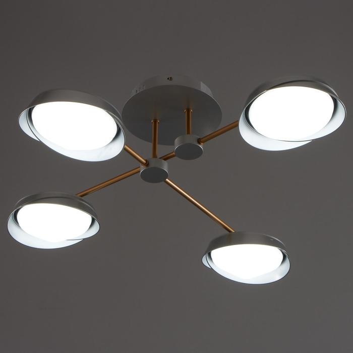 Люстра 1852/4 LED 64Вт 3000-6000К серо-золотой 65х65х17 см BayerLux