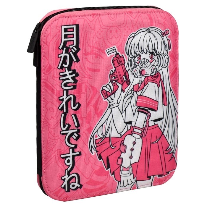 Пенал-футляр мягкий 190 х 230 х 30 мм, текстильный, Феникс Пенал-футляр мягкий 190 х 230 х 30 мм, текстильный, Феникс "Розовая девушка" 64997