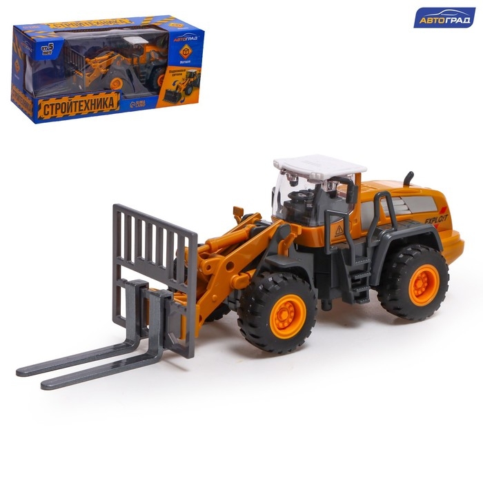 Погрузчик металлический «Стройтехника», подвижные детали, с элементами из пластика Погрузчик металлический «Стройтехника», подвижные детали, с элементами из пластика