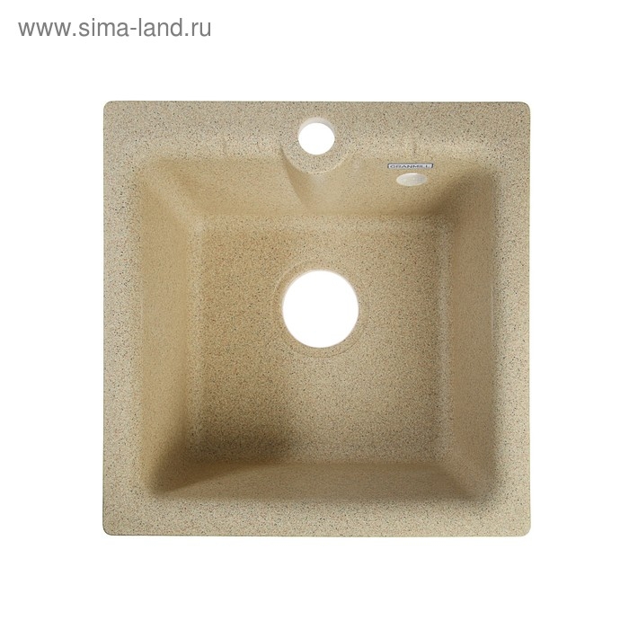 Мойка кухонная из камня GRANMILL 18, 420х420х200 мм, песочная Мойка кухонная из камня GRANMILL 18, 420х420х200 мм, песочная