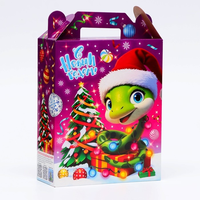 Новый год. Подарочная коробка новогодняя Серпантинки 17 х 7 х 25,5 см. Новый год. Подарочная коробка новогодняя Серпантинки 17 х 7 х 25,5 см.