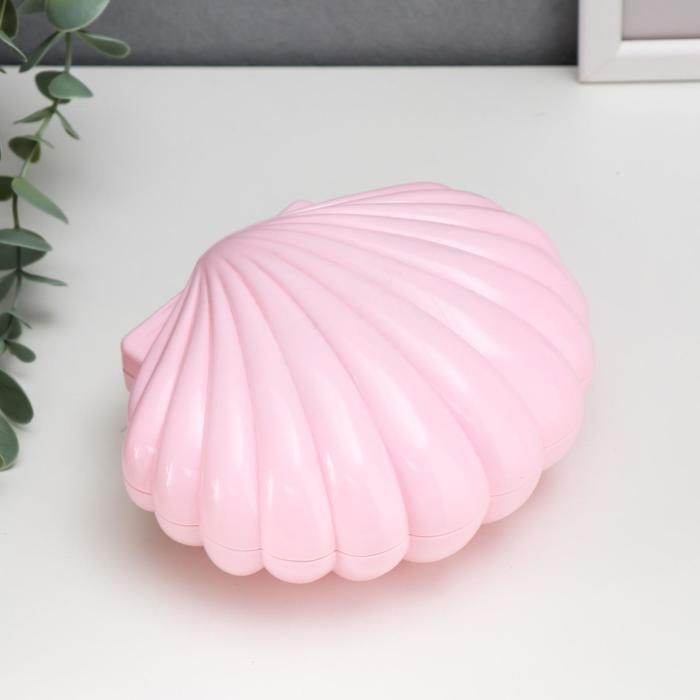 Шкатулка музыкальная механическая Шкатулка музыкальная механическая "Ярко-розовая ракушка" 7,5х15,5х12 см