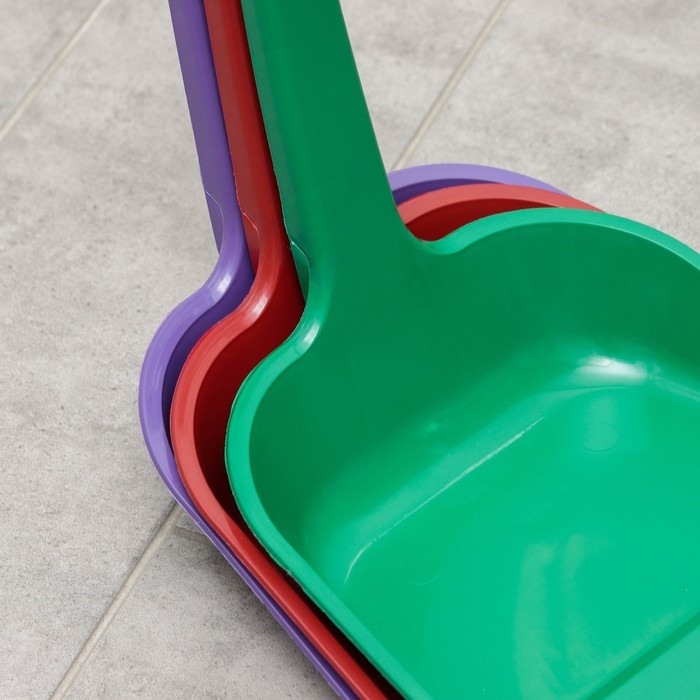 Совок для мусора квадратный с ручкой, МИКС Совок для мусора квадратный с ручкой, МИКС