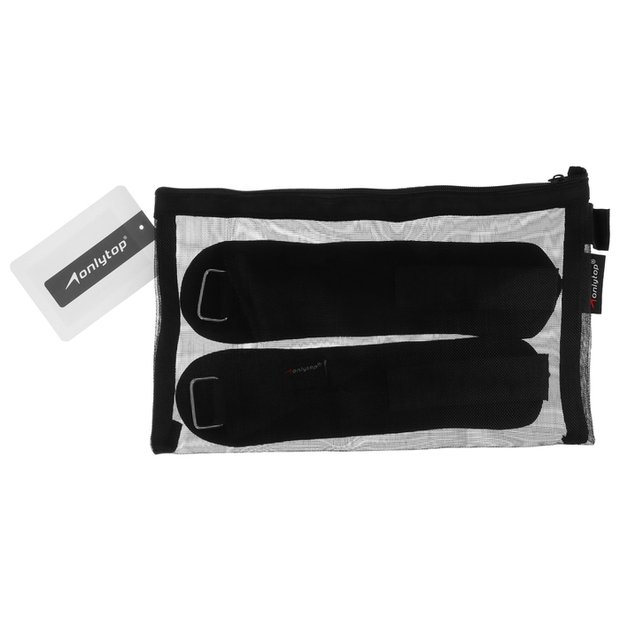 Утяжелители на запястье ONLYTOP, 2 шт. х 100 г, цвет чёрный Утяжелители на запястье ONLYTOP, 2 шт. х 100 г, цвет чёрный