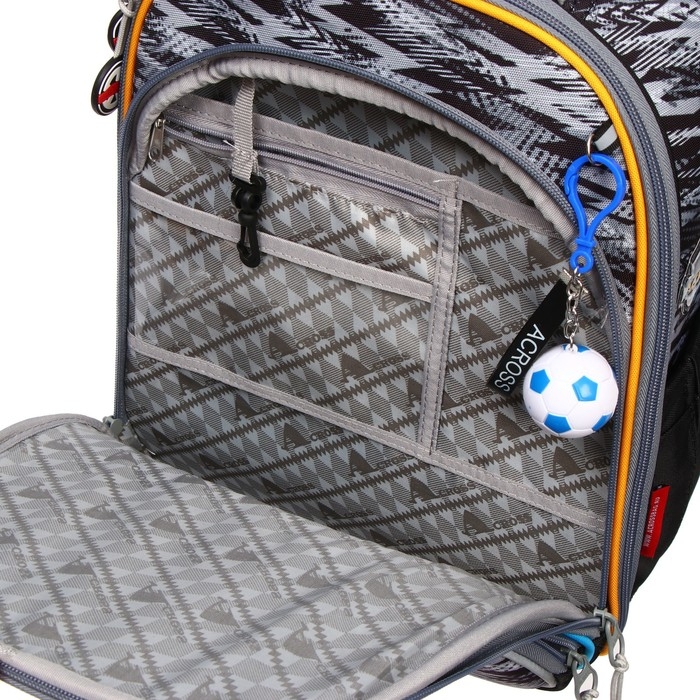 Рюкзак каркасный 36 х 28 х 11 см, Across 198, наполнение: мешок, серый ACR22-198-2 Рюкзак каркасный 36 х 28 х 11 см, Across 198, наполнение: мешок, серый ACR22-198-2