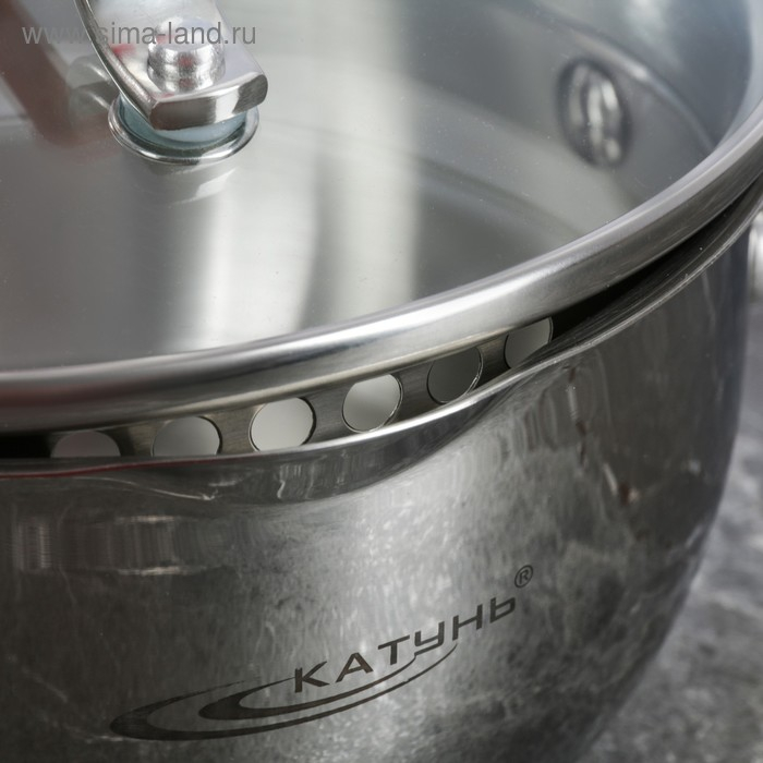 Ковш «Аврора», 1,6 л, d=16 см, капсульное дно, стеклянная крышка, индукция Ковш «Аврора», 1,6 л, d=16 см, капсульное дно, стеклянная крышка, индукция