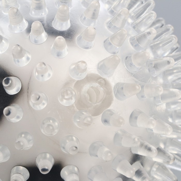 Игрушка для собак Игрушка для собак "Мяч футбол 2 в 1", TPR+винил, 9,5 см, прозрачная/чёрная/белая