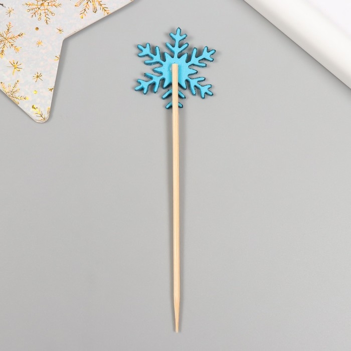 Топпер для творчества Топпер для творчества "Голубая снежинка", 11 см (набор 10 шт)