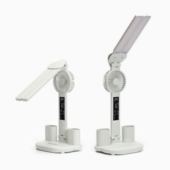 Часы - лампа электронные: календарь, термометр, органайзер, вентилятор, 7 Вт, 3 режима, USB Часы - лампа электронные: календарь, термометр, органайзер, вентилятор, 7 Вт, 3 режима, USB