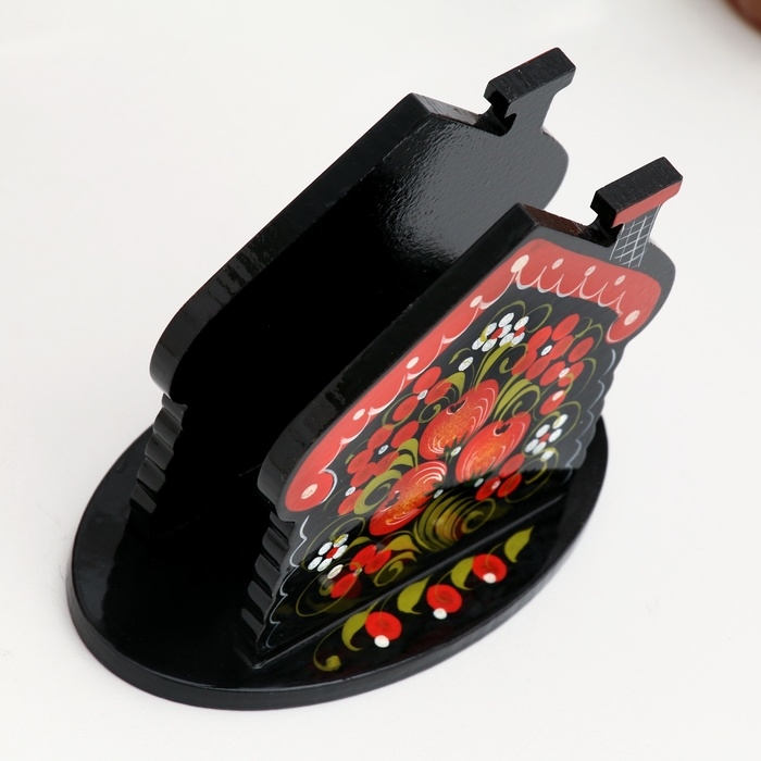 Салфетница «Домик», 7 х 10 см, хохлома Салфетница «Домик», 7 х 10 см, хохлома