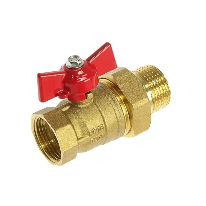 Кран шаровой ZEIN, с американкой, 3/4 Кран шаровой ZEIN, с американкой, 3/4", бабочка
