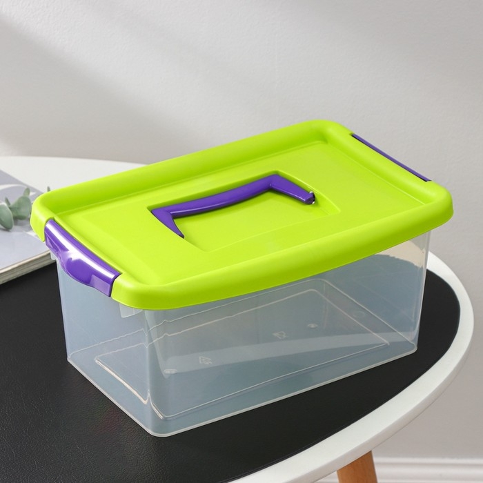 Контейнер для хранения с крышкой, 4 л, 29×19×13 см, цвет салатовый Контейнер для хранения с крышкой, 4 л, 29×19×13 см, цвет салатовый