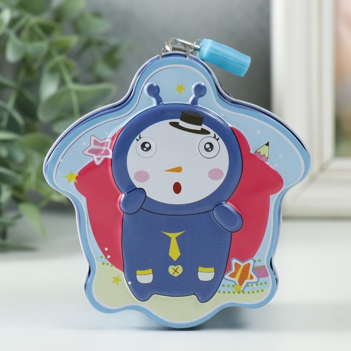 Копилка металл Копилка металл "Забавный пришелец" МИКС 5,5х9,5х10 см