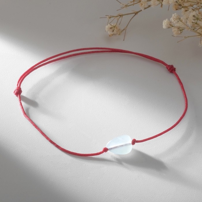Браслет желаний «Аквамарин» на бордовой нити, длина регулируется Браслет желаний «Аквамарин» на бордовой нити, длина регулируется