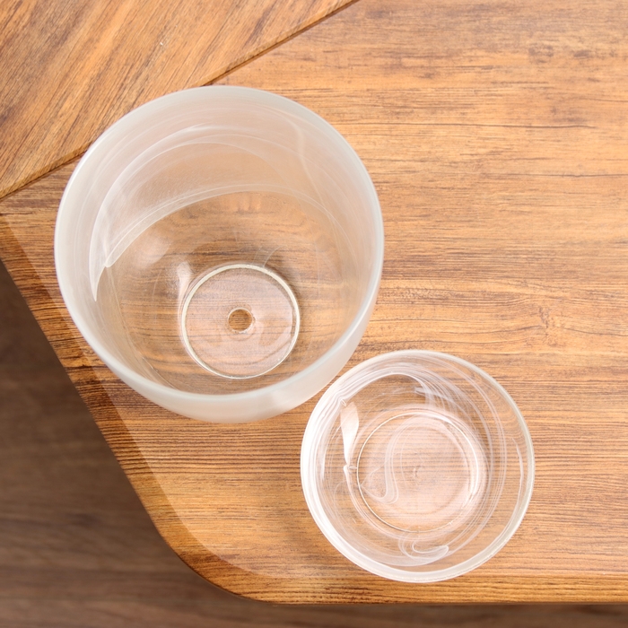 Горшок цветочный с поддоном №3 Горшок цветочный с поддоном №3 "Алеб" белый, 1 л