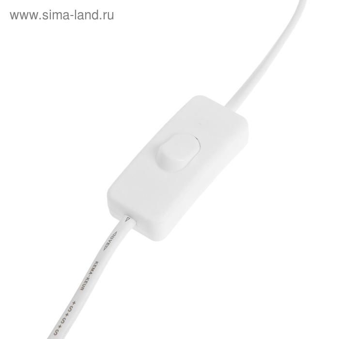 Патрон на гибкой ножке под лампу E27, 20 см, с выкл., белый, 220В Патрон на гибкой ножке под лампу E27, 20 см, с выкл., белый, 220В