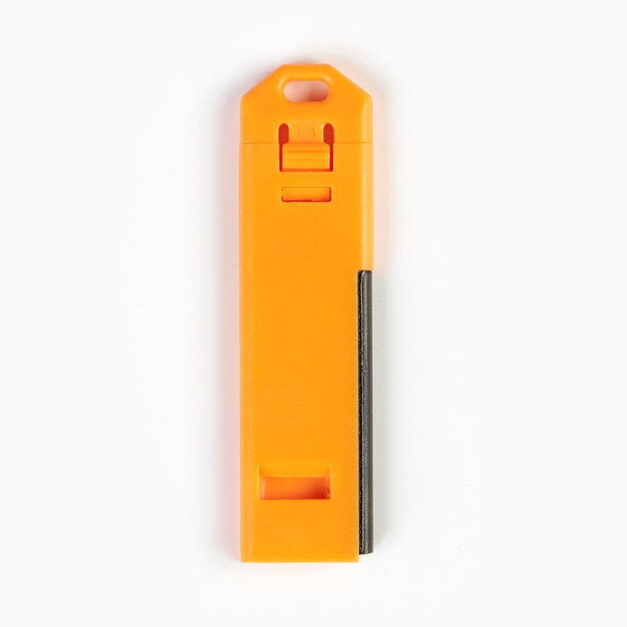 Свисток для выживания с огниво, высокочастотный, оранжевый, 8 см