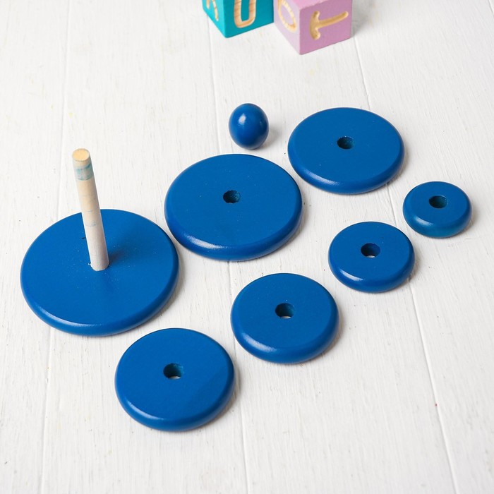 Пирамидка «Синяя», 8 деталей Пирамидка «Синяя», 8 деталей