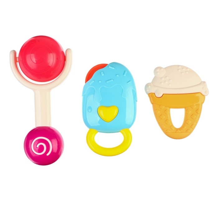Набор погремушек «Сладости», 3 шт., Крошка Я Набор погремушек «Сладости», 3 шт., Крошка Я