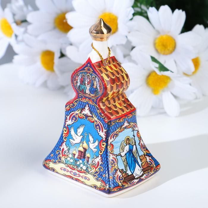 Колокольчик  Колокольчик "Терем большой", гжель