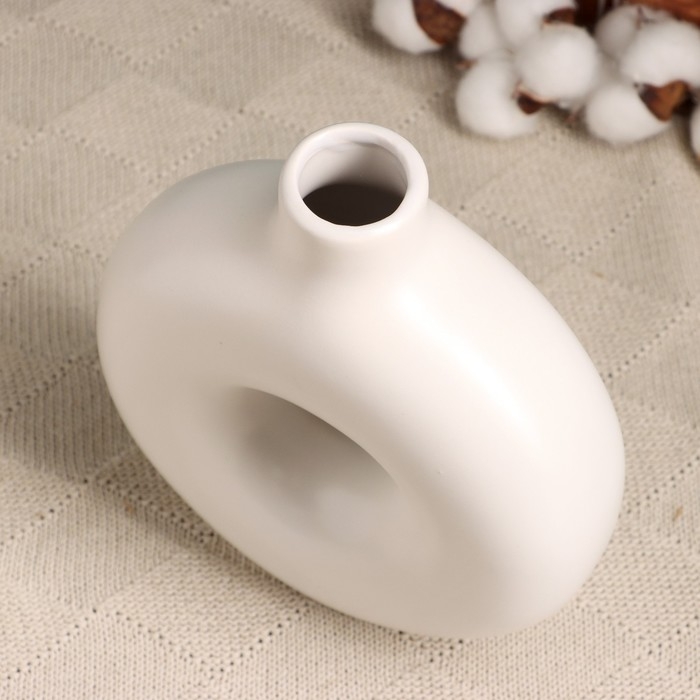 Кашпо - ваза  Кашпо - ваза "Линд" белая, 21х17х7см