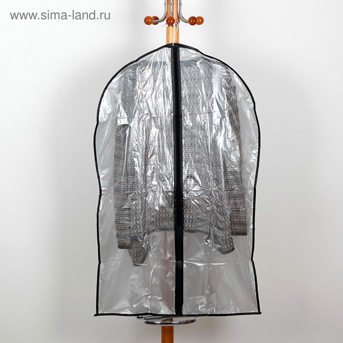 Чехол для одежды Доляна, 60×90 см, цвет серый Чехол для одежды Доляна, 60×90 см, цвет серый