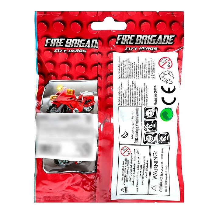 Конструктор «Пожарный байк», 28 деталей Конструктор «Пожарный байк», 28 деталей