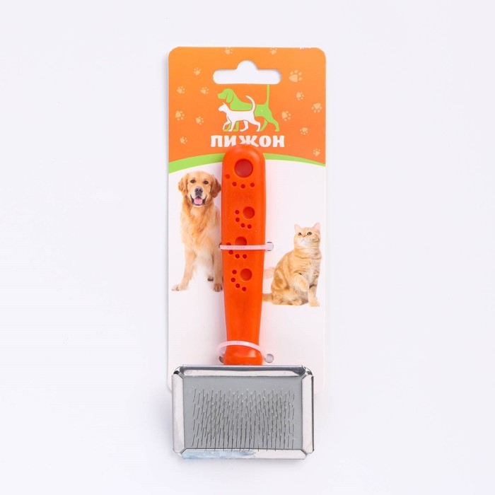 Пуходерка  Пуходерка "Лапки" малая с каплями, 6 х 12 см, оранжевая