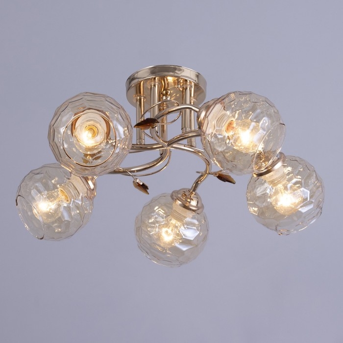 Люстра Люстра "Стела" 5х40Вт Е14 Золото 50х50х21см