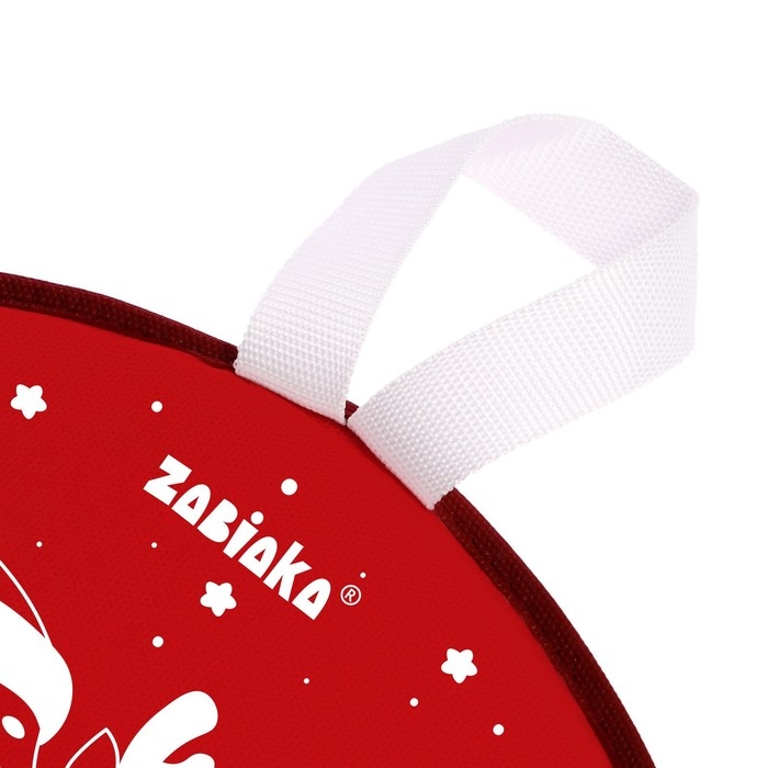 Ледянка мягкая «Снеговик и олень», диаметр 33 см, красный Ледянка мягкая «Снеговик и олень», диаметр 33 см, красный