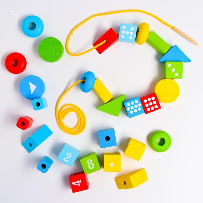 Логический игровой набор «Бусы», 30 деталей Логический игровой набор «Бусы», 30 деталей