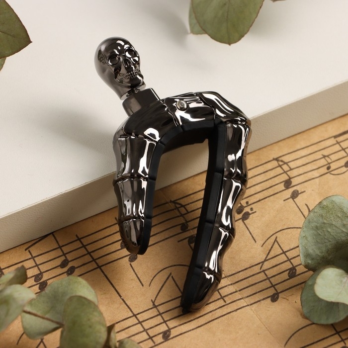 Каподастр для гитары Music Life Череп, черный Каподастр для гитары Music Life Череп, черный