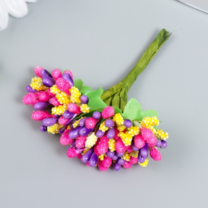 Цветы для декорирования Цветы для декорирования "Соцветие" ассорти сирень 1 букет=12 цветов 8,5 см