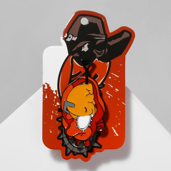 Значок «Япония» бензопила, цветной в чёрном металле Значок «Япония» бензопила, цветной в чёрном металле