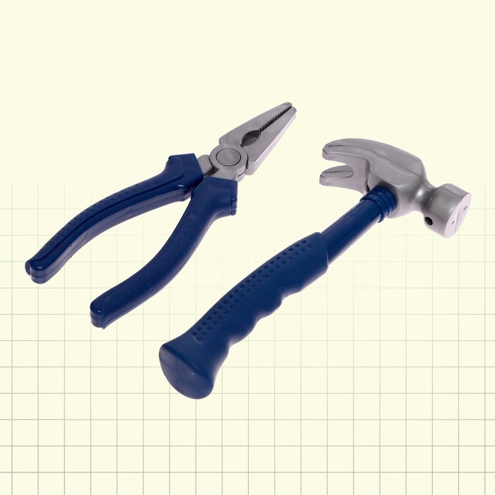 Набор инструментов «Столяр», 11 предметов, цвет МИКС Набор инструментов «Столяр», 11 предметов, цвет МИКС