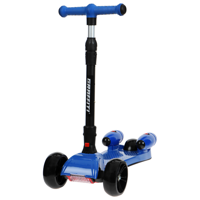 Самокат складной, колёса световые PU 130/50 мм, ABEC 7, цвет чёрный Самокат складной, колёса световые PU 130/50 мм, ABEC 7, цвет чёрный