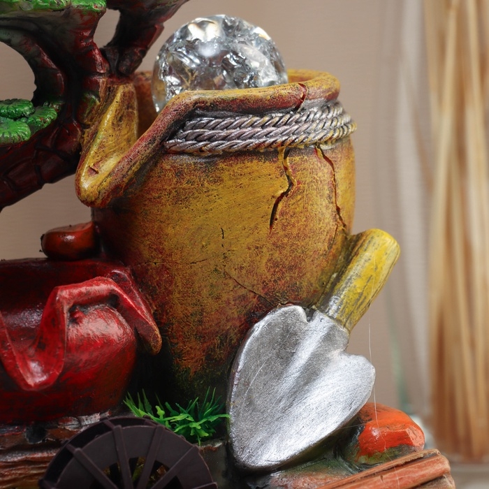 Фонтан Фонтан "Бочки и лопата" 27х18 см (с подсветкой)