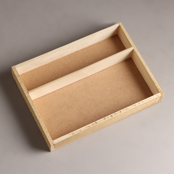 Кашпо деревянное, 27.5×20×4.5 см  Кашпо деревянное, 27.5×20×4.5 см "Узоры", 2 отдела, гравировка