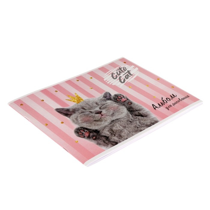 Альбом для рисования А4, 40 листов на скрепке CАt lАdy, обложка мелованный картон, блок 100 г/м² Альбом для рисования А4, 40 листов на скрепке CАt lАdy, обложка мелованный картон, блок 100 г/м²