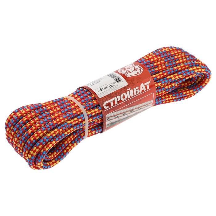 Шнур капрон.24-х прядный  8,0 мм цветной 10 м Шнур капрон.24-х прядный  8,0 мм цветной 10 м