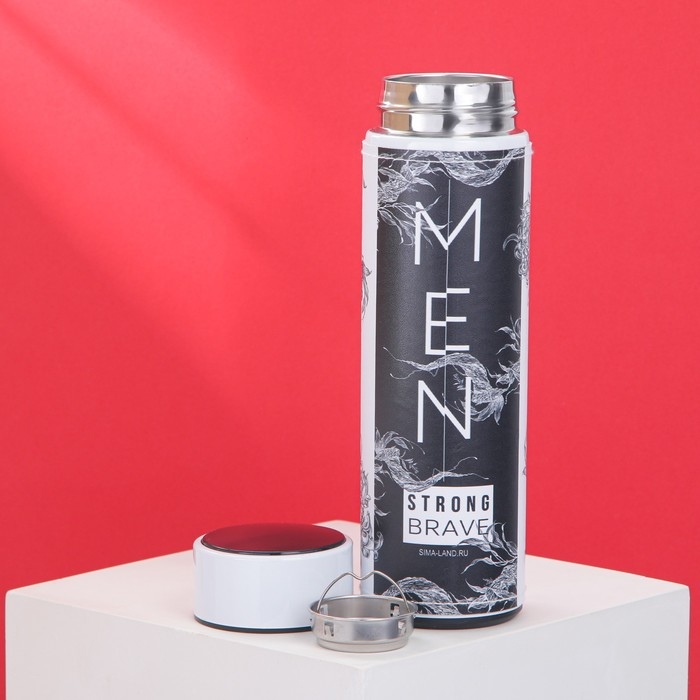 Термос с индикатором температуры Men, 500 мл, сохраняет тепло 8-10 ч Термос с индикатором температуры Men, 500 мл, сохраняет тепло 8-10 ч